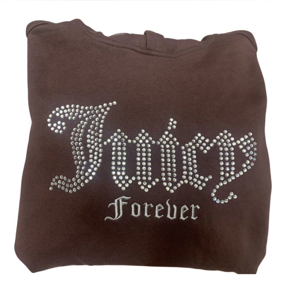Juicy Couture X Forever 21 Y2K Brown Bedazzled Hoodie - Women’s Small